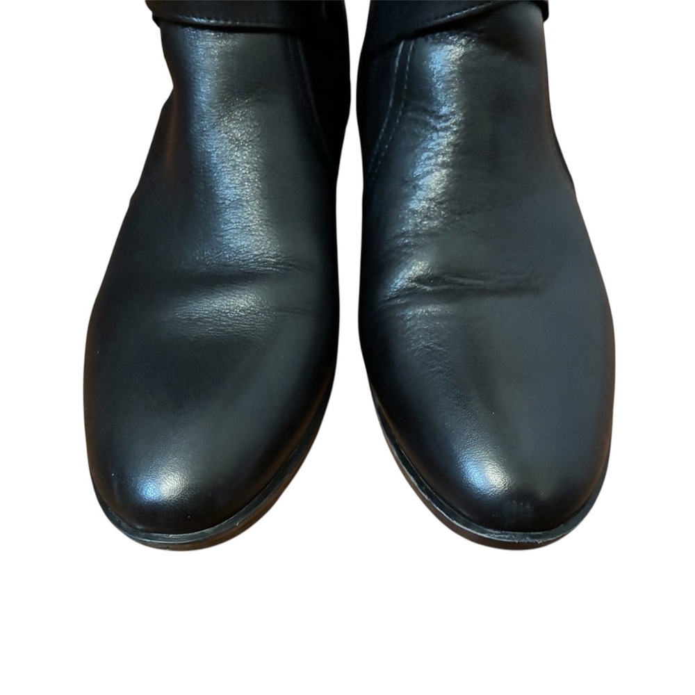 Naturalizer Wide Calf Black Leather Knee-High Boots - Picture 5 of 6